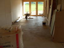 Fußbodenbeton ist ausgehärtet